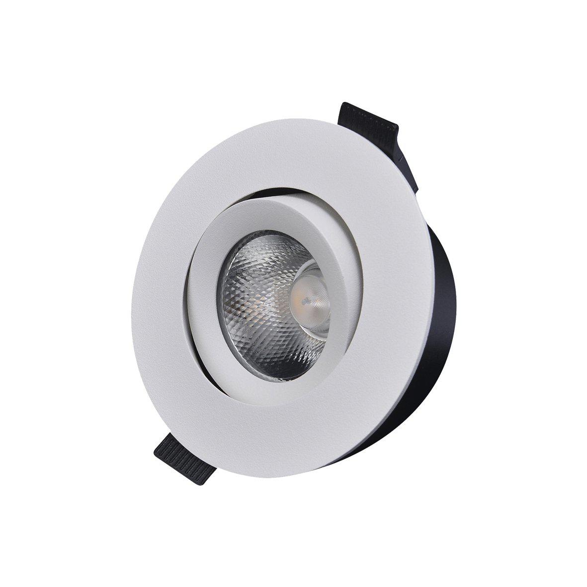 D-007 Downlight 3000K Blanc De Designlight - Le driver et la bo&icirc;te de jonction (inclus) sont con&ccedil;us pour une utilisation avec des &eacute;crans plats de 28 mm et des dalles de plafond de 12 &agrave; 13 mm d'&eacute;paisseur.
