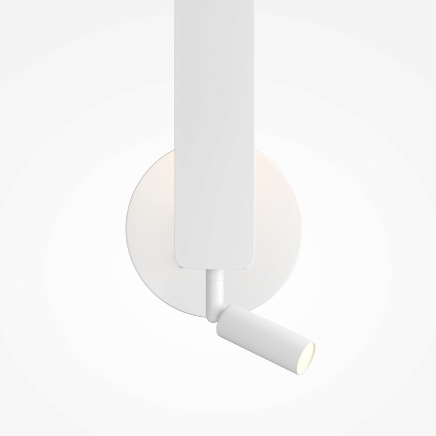 Combo 52cm Blanc lampe de lecture De Maytoni - &Agrave; l'aide de deux interrupteurs s&eacute;par&eacute;s, vous pouvez contr&ocirc;ler les lumi&egrave;res individuellement et r&eacute;gler la temp&eacute;rature de couleur du blanc chaud au blanc froid.