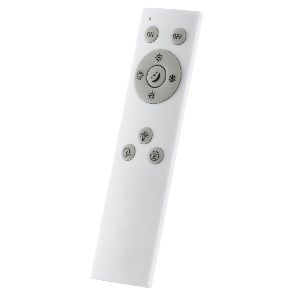 Avola Ø30 Blanc plafonnier De Brilliant - Sa t&eacute;l&eacute;commande permet de r&eacute;gler l'intensit&eacute; lumineuse et la temp&eacute;rature de couleur, du blanc chaud au blanc froid, pour une ambiance lumineuse parfaitement adapt&eacute;e &agrave; chaque occasion et &agrave; chaque besoin.