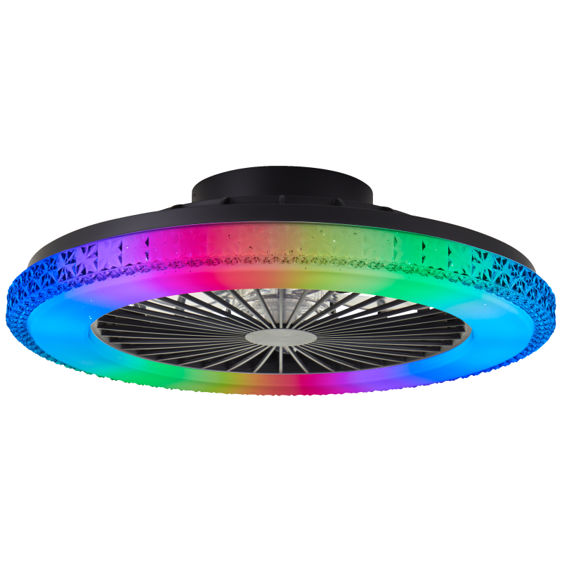 Badria Ø50 Noir De Brilliant - L'intensit&eacute; de l'&eacute;clairage LED est r&eacute;glable, et sa temp&eacute;rature de couleur est ajustable, d'une lumi&egrave;re chaude et agr&eacute;able &agrave; une lumi&egrave;re blanche vive, proche de la lumi&egrave;re du jour.