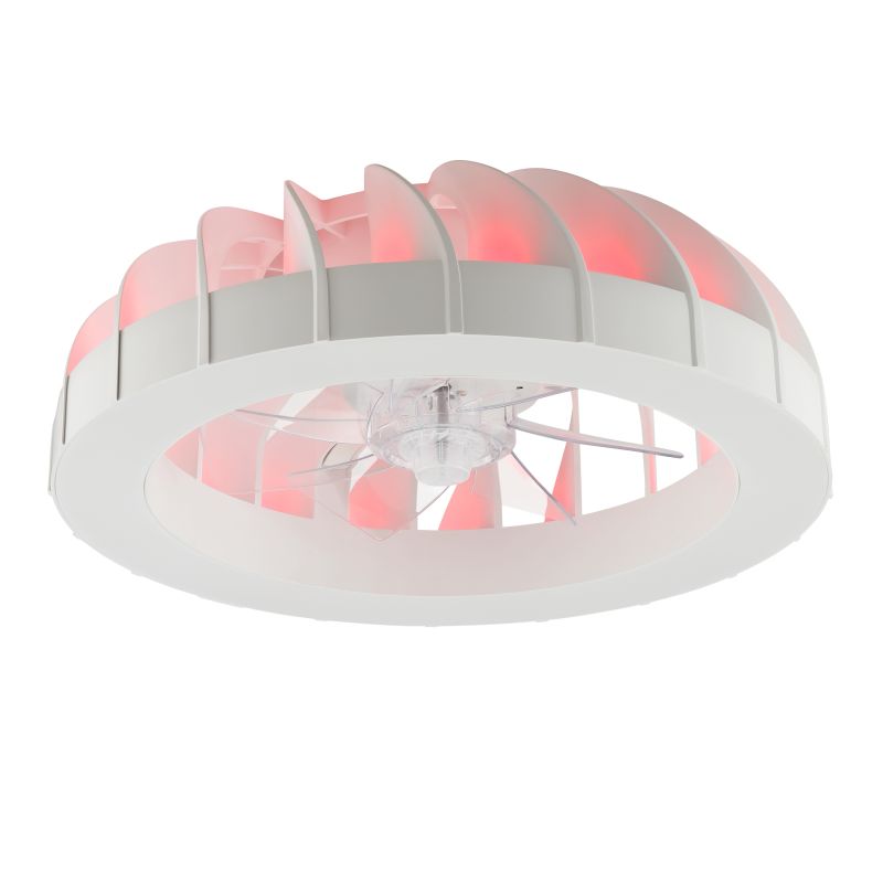Fanora Ø46 Blanc De Brilliant - La luminosit&eacute;, la temp&eacute;rature de couleur, les effets RVB et la vitesse du ventilateur sont facilement r&eacute;glables.