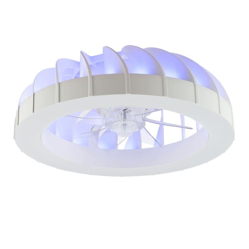 Fanora Ø46 Blanc De Brilliant - La luminosit&eacute;, la temp&eacute;rature de couleur, les effets RVB et la vitesse du ventilateur sont facilement r&eacute;glables.
