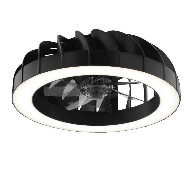 Fanora Ø46 Noir De Brilliant - La luminosit&eacute;, la temp&eacute;rature de couleur, les effets RVB et la vitesse du ventilateur sont facilement r&eacute;glables.