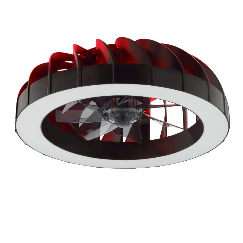 Fanora Ø46 Noir De Brilliant - La luminosit&eacute;, la temp&eacute;rature de couleur, les effets RVB et la vitesse du ventilateur sont facilement r&eacute;glables.
