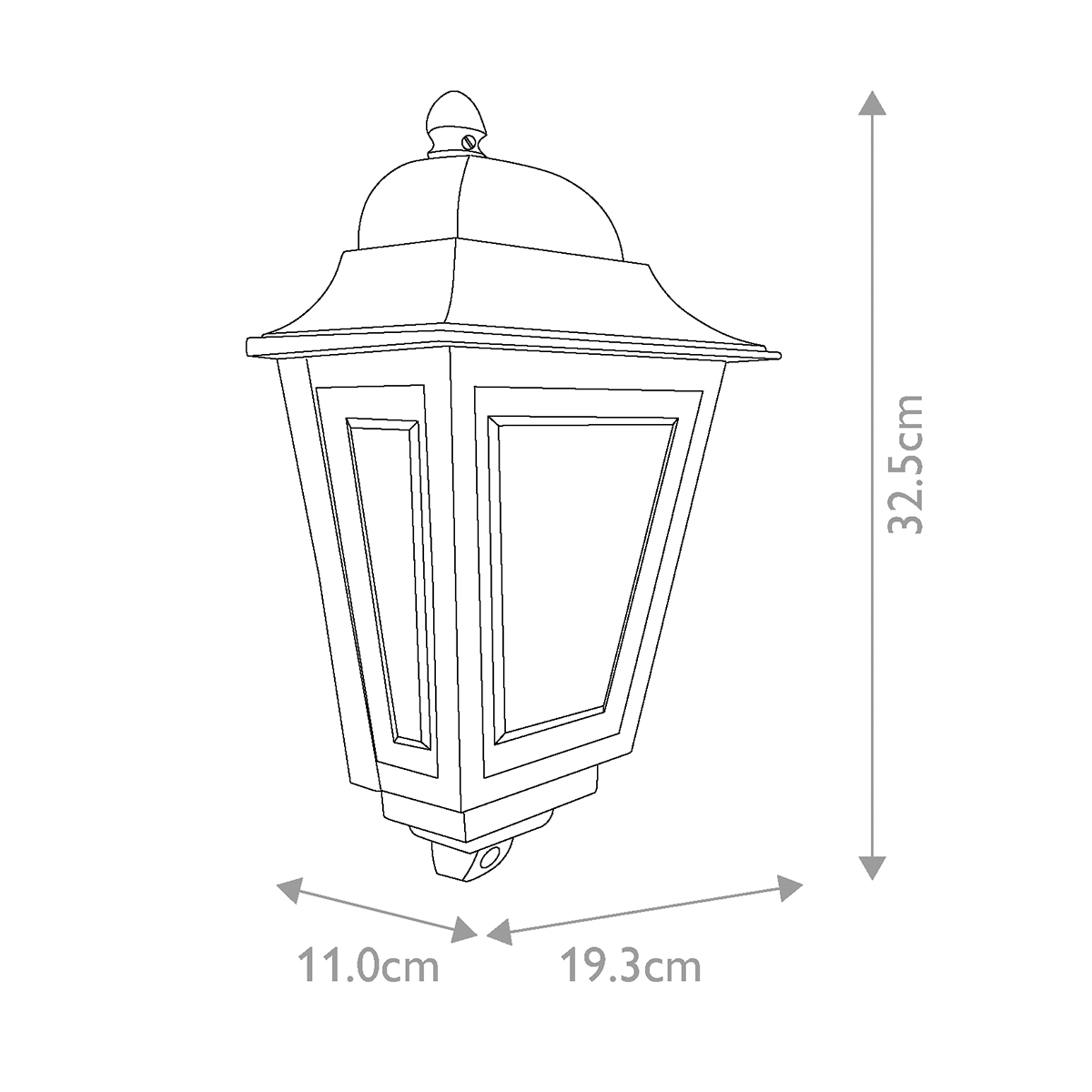 Deco Lane 32cm ROUGE lampe d’extérieur De Elstead Lighting - Avec un indice de protection IP44, la lampe est prot&eacute;g&eacute;e contre la pluie et l'humidit&eacute; et est donc parfaite pour les fa&ccedil;ades, les entr&eacute;es et les terrasses.