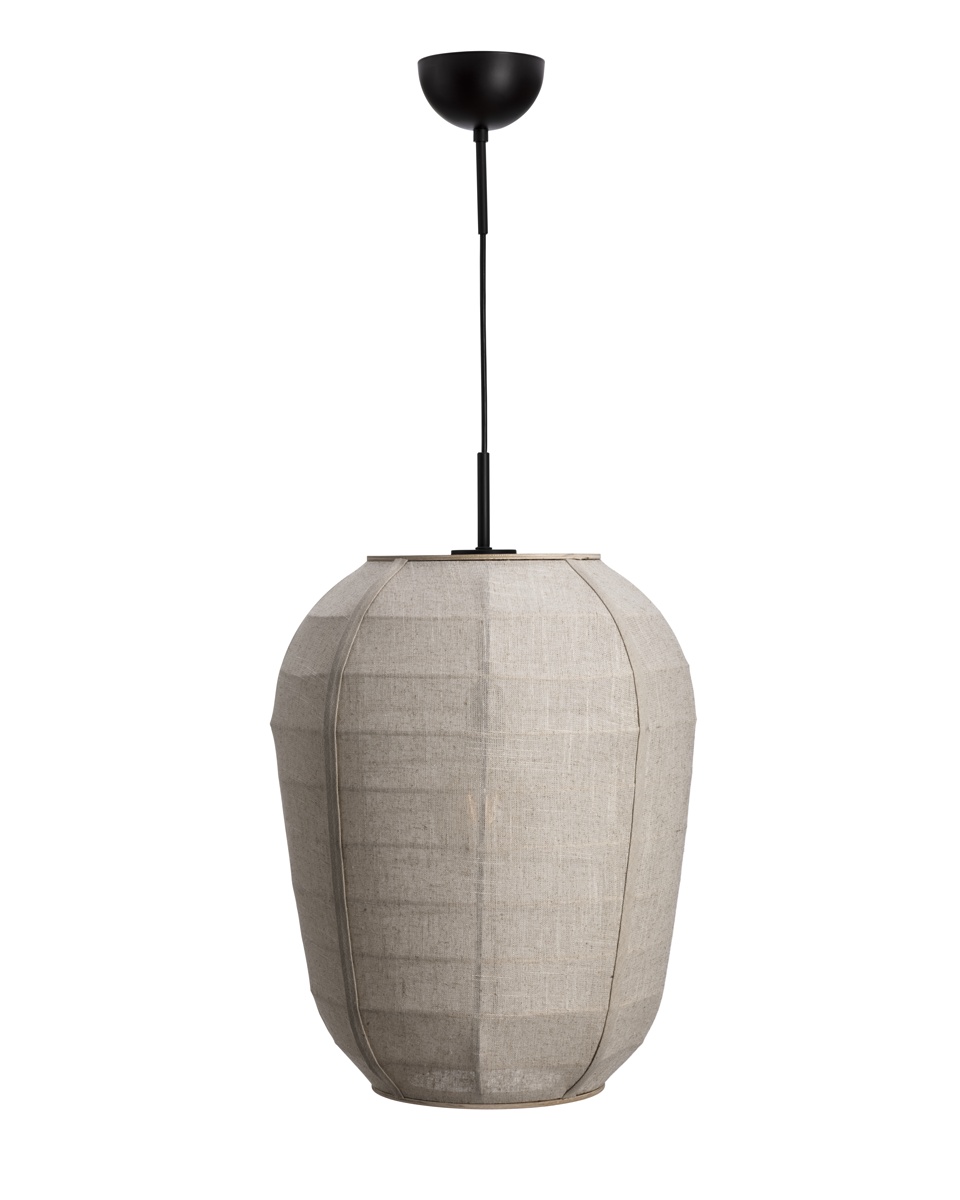 Delino Ø40 Beige suspension De By Rydéns - Delino est une suspension &eacute;l&eacute;gante qui allie mat&eacute;riaux naturels et design doux et intemporel.