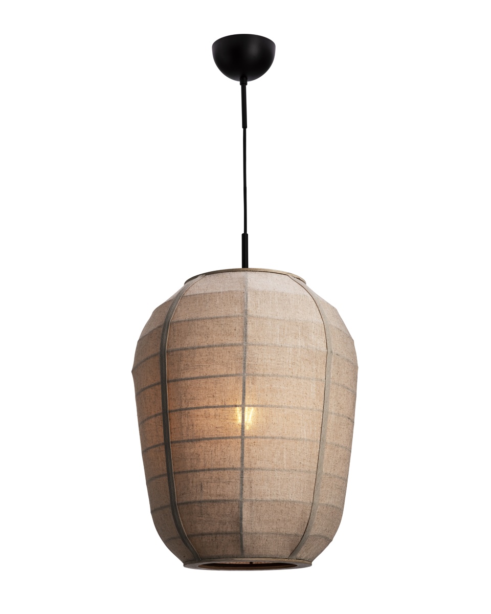 Delino Ø40 Beige suspension De By Rydéns - Delino est une suspension &eacute;l&eacute;gante qui allie mat&eacute;riaux naturels et design doux et intemporel.