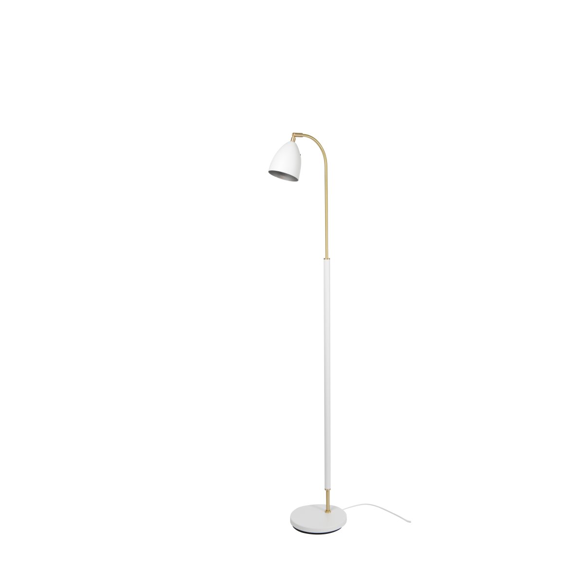 Deluxe Blanc/laiton lampadaire De Belid - L'association du blanc et du laiton conf&egrave;re &agrave; la lampe une ambiance luxueuse et une touche de modernit&eacute; qui sublime votre int&eacute;rieur.