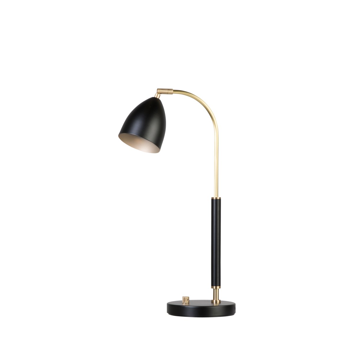 Deluxe 50cm Noir lampe de bureau De Belid - Elle diffuse une lumi&egrave;re agr&eacute;able et dispose d'un spot orientable et d'un variateur pour un r&eacute;glage personnalis&eacute; de l'intensit&eacute; lumineuse.