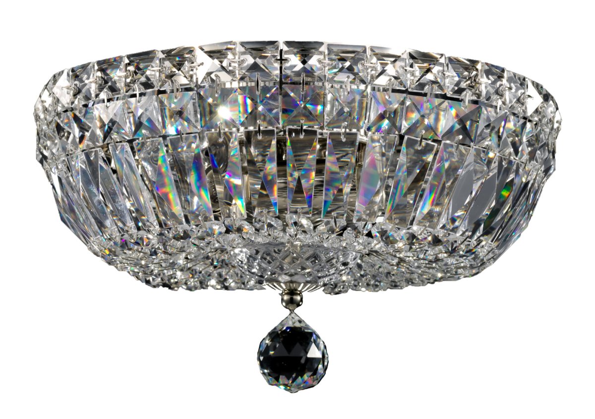 Basfor Ø30 Nickel cristal De Maytoni - Ce plafonnier en cristal est parfait pour tous ceux qui souhaitent ajouter une touche de glamour et d'exclusivité à leur maison, en particulier dans le salon, la salle à manger ou l'entrée.