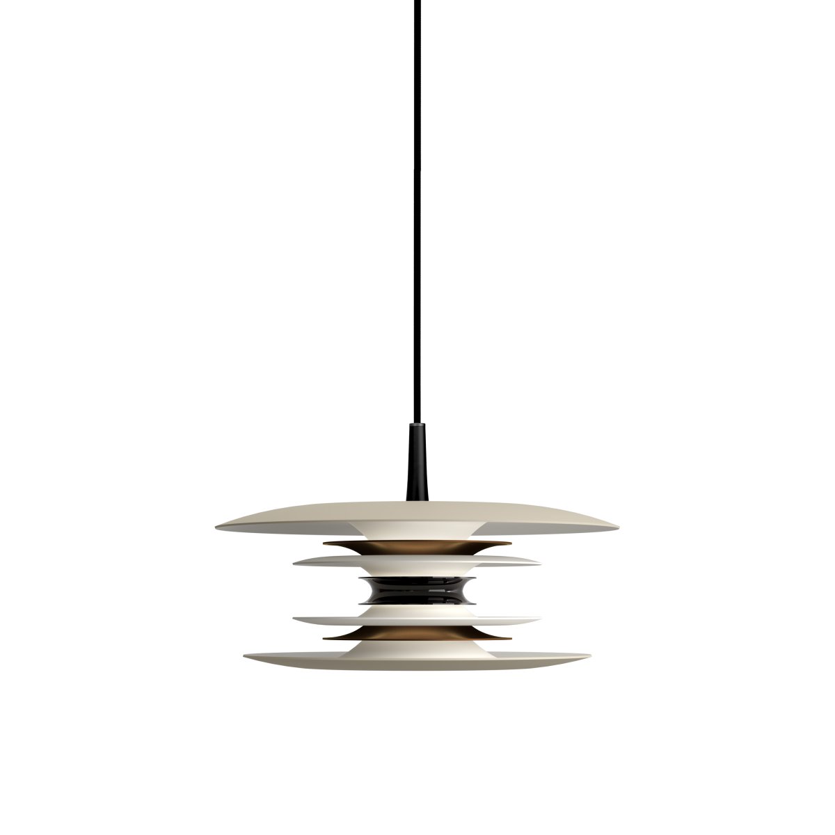 Diablo Ø30 Sable/bronze suspension De Belid - Cette suspension diffuse une lumi&egrave;re agr&eacute;able et tamis&eacute;e et convient parfaitement au-dessus de la table &agrave; manger ou dans d'autres pi&egrave;ces de la maison o&ugrave; style et fonctionnalit&eacute; sont recherch&eacute;s.