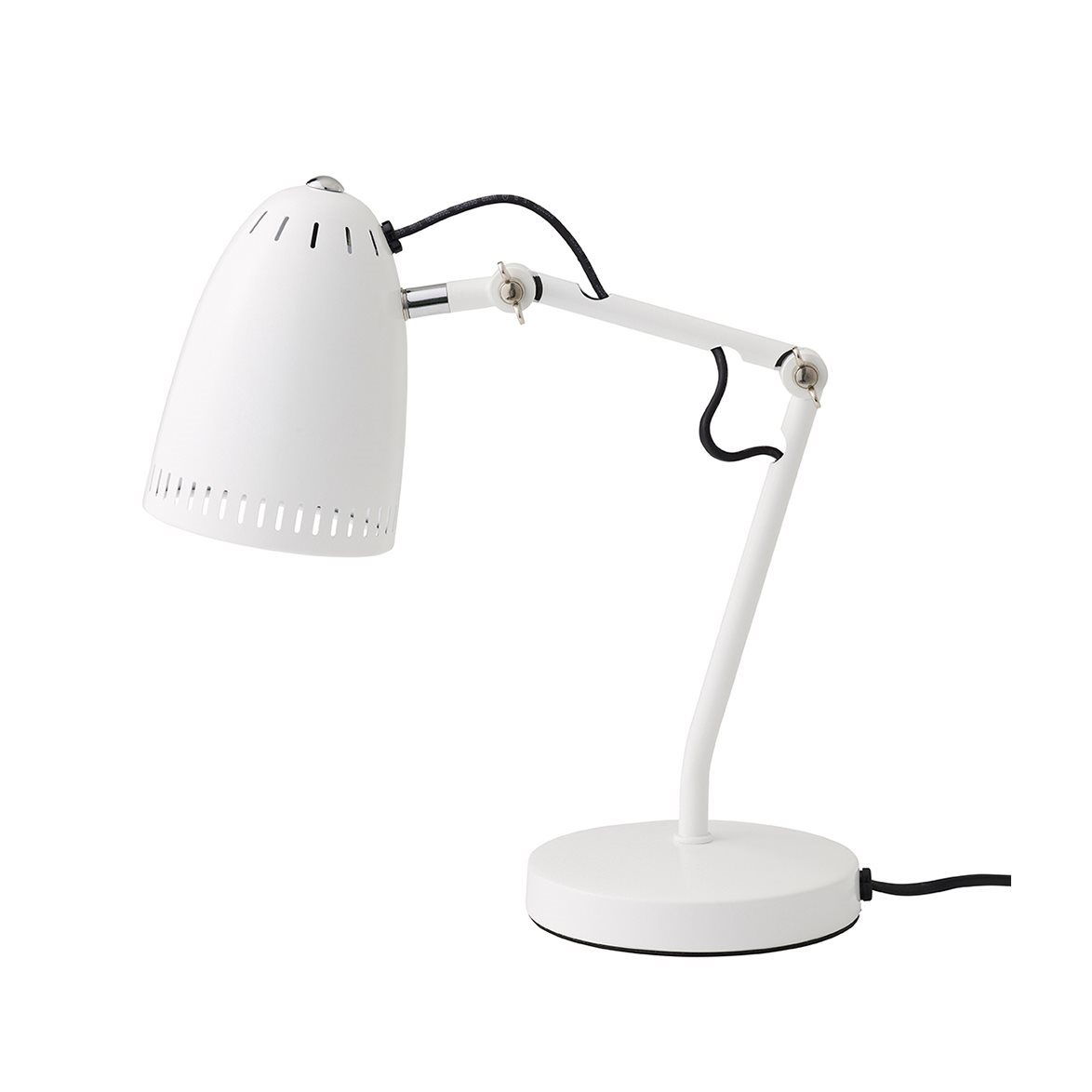 Dynamo 40cm Blanc lampe de bureau De Superliving - Le design minimaliste et la construction robuste de la lampe allient style et durabilité, ce qui en fait un détail idéal pour les environnements modernes et classiques.