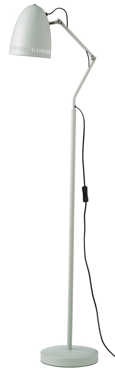 Dynamo 1 Vert clair lampadaire De Superliving - Son abat-jour classique perc&eacute; de trous d&eacute;coratifs assure une diffusion lumineuse agr&eacute;able, tandis que ses bras &agrave; deux vis papillon permettent de r&eacute;gler et de fixer facilement la lampe dans la position souhait&eacute;e.
