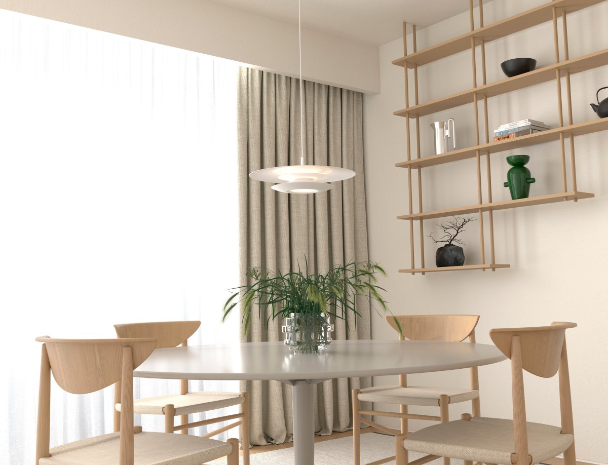 Eclipse Ø43 Blanc mat suspension De Belid - Le plafonnier Eclipse de Belid est un luminaire &eacute;l&eacute;gant et intemporel qui allie fonctionnalit&eacute; et design de mani&egrave;re unique.