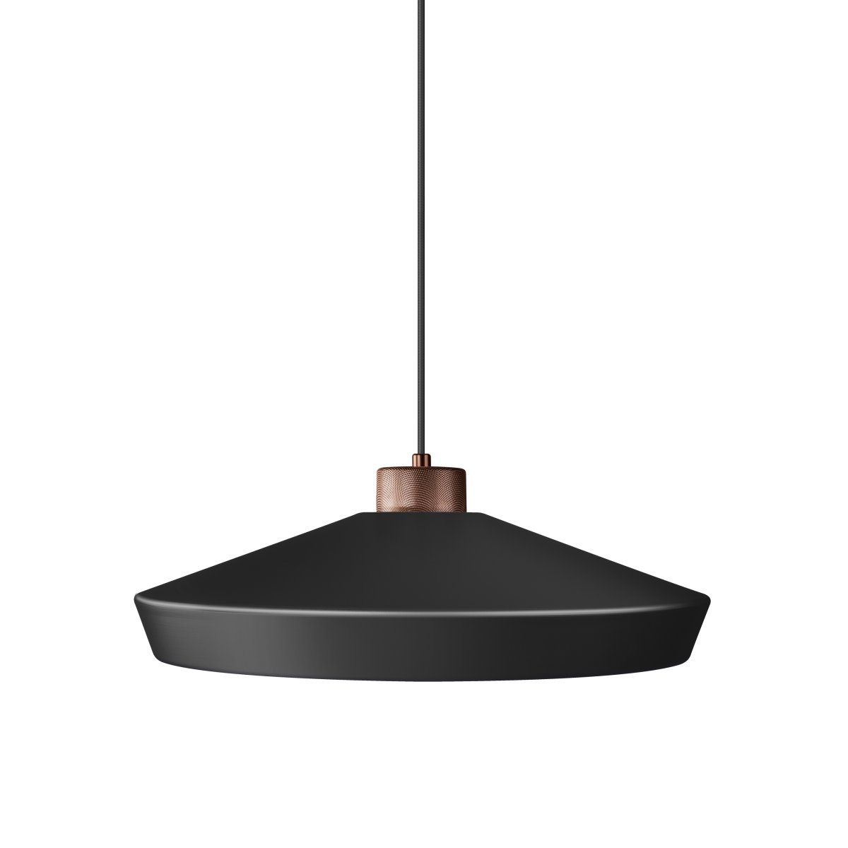 Edge Ø50 Noir suspension De Herstal - Avec un diam&egrave;tre de 17 cm et une hauteur de 50 cm, il sera un d&eacute;tail impressionnant dans votre pi&egrave;ce.