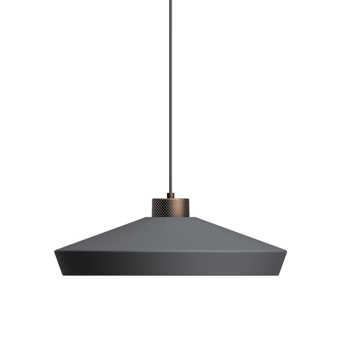 Edge Ø50 Graphite suspension De Herstal - Avec un diam&egrave;tre de 17 cm et une hauteur de 50 cm, il sera un d&eacute;tail impressionnant dans votre pi&egrave;ce.