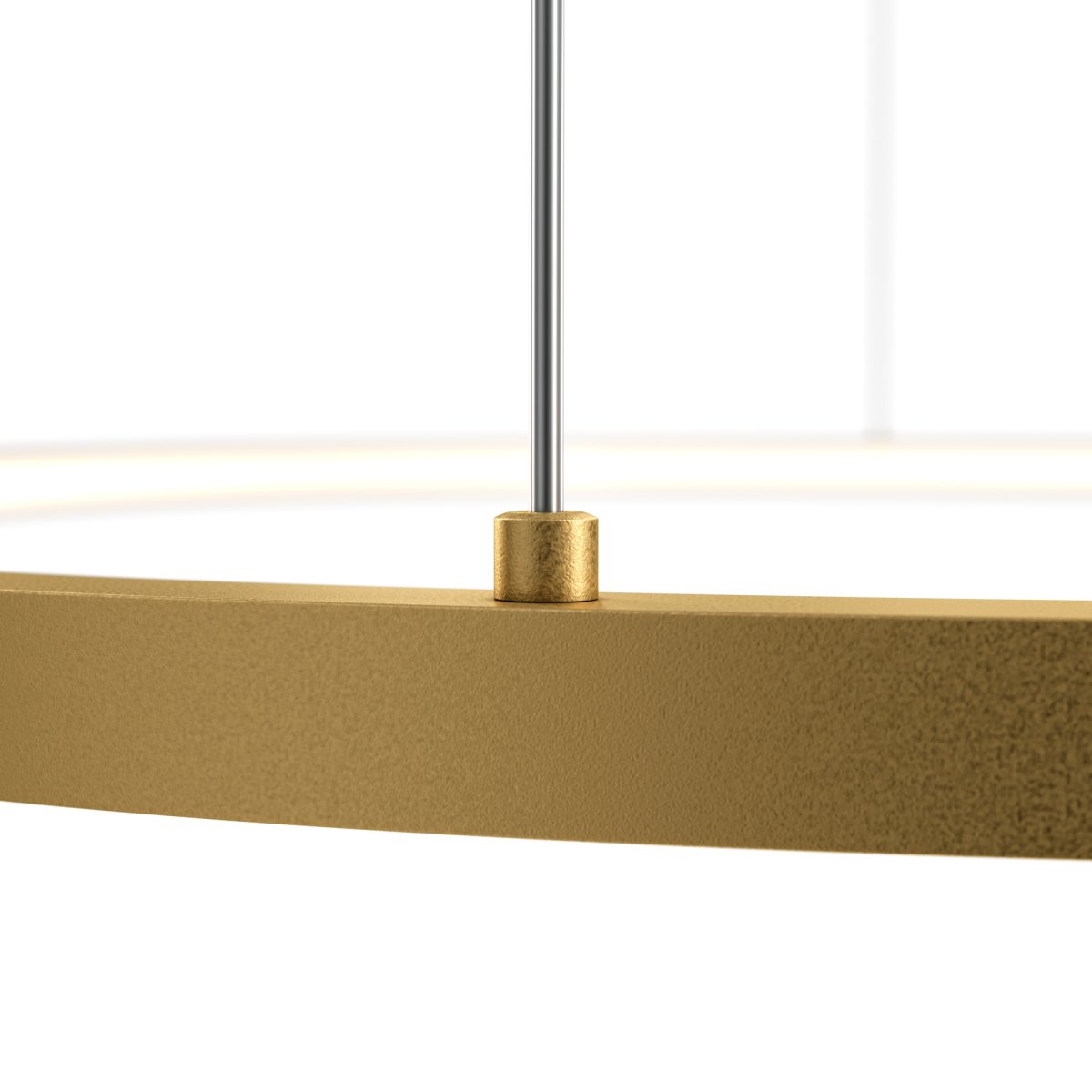 Glint Ø80 Laiton suspension De Maytoni - Le cadre en laiton élégant et rond est suspendu avec élégance à des fils fins et donne l'impression de flotter, créant une sensation de légèreté et d'espace dans votre maison.