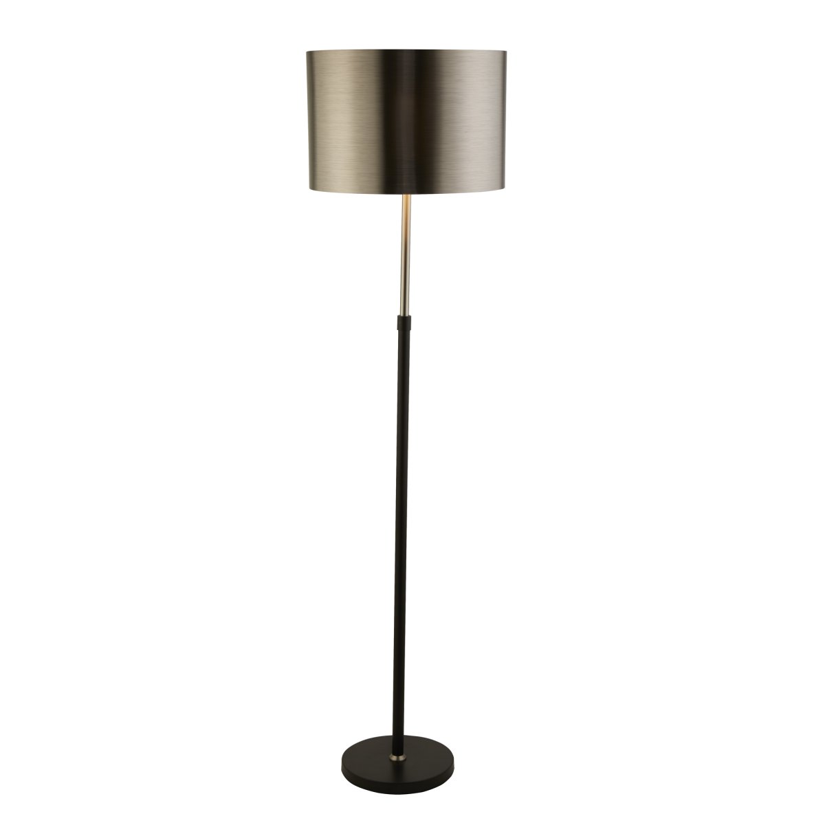 Touch Noir mat lampadaire De Searchlight - L'abat-jour en métal brossé confère une sensation luxueuse et sophistiquée, tandis que la base noire élégante crée un profil minimaliste qui complète la plupart des intérieurs.