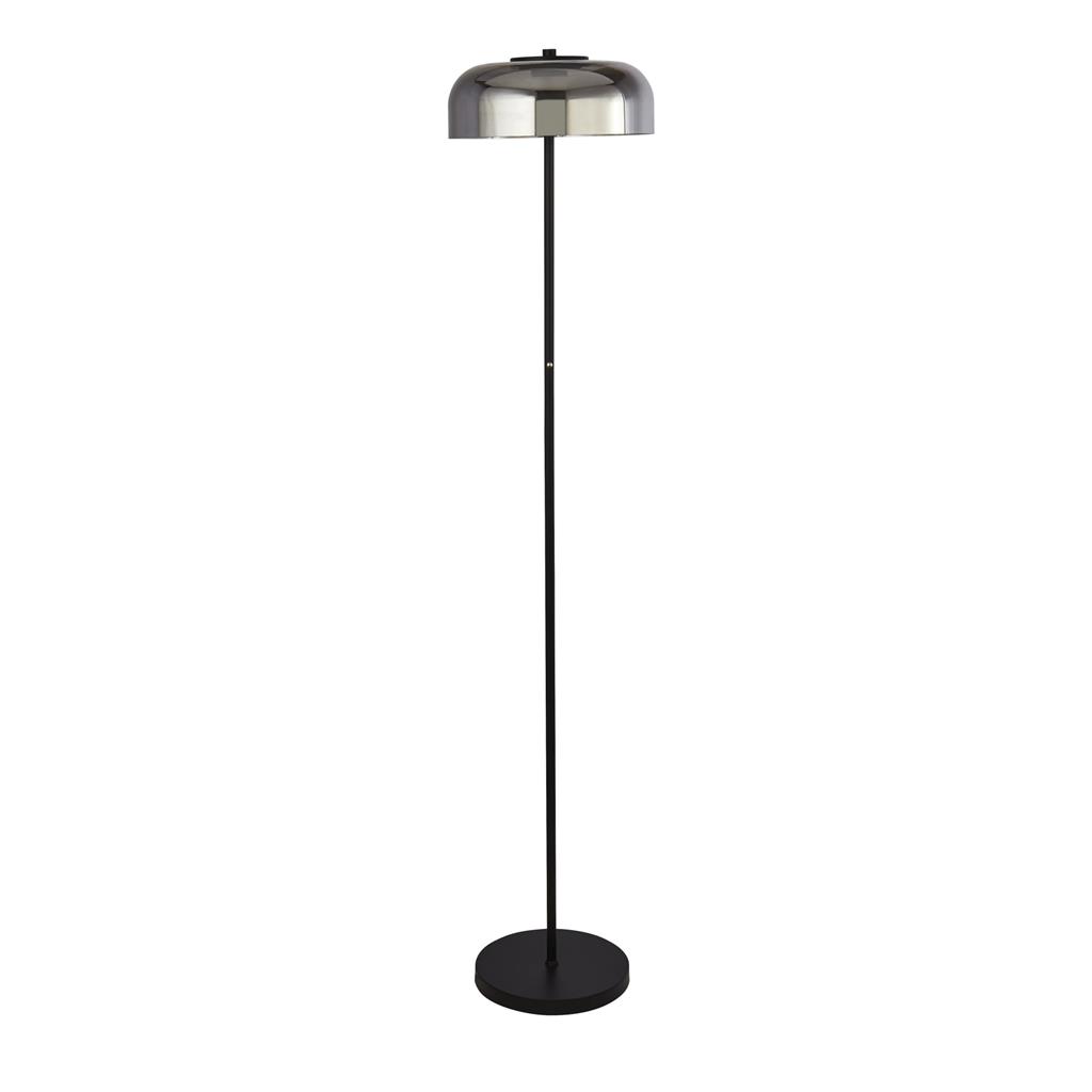 Frisbee Noir lampadaire De Searchlight - La lampe dispose d'une fonction soft touch et est équipée d'un variateur intégré à 3 niveaux pour que vous puissiez facilement régler la luminosité en fonction de votre humeur et de vos besoins.