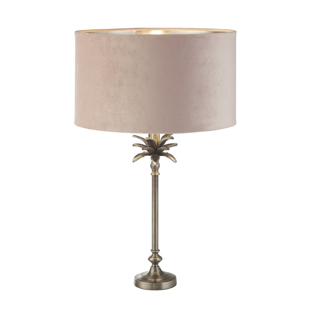 Palm 45cm Rose lampe de table De Searchlight - Avec un angle d'inclinaison réglable de 6 degrés, la lampe offre la flexibilité de diriger la lumière et de créer l'atmosphère parfaite, ainsi que de concentrer l'éclairage là où vous en avez le plus besoin.