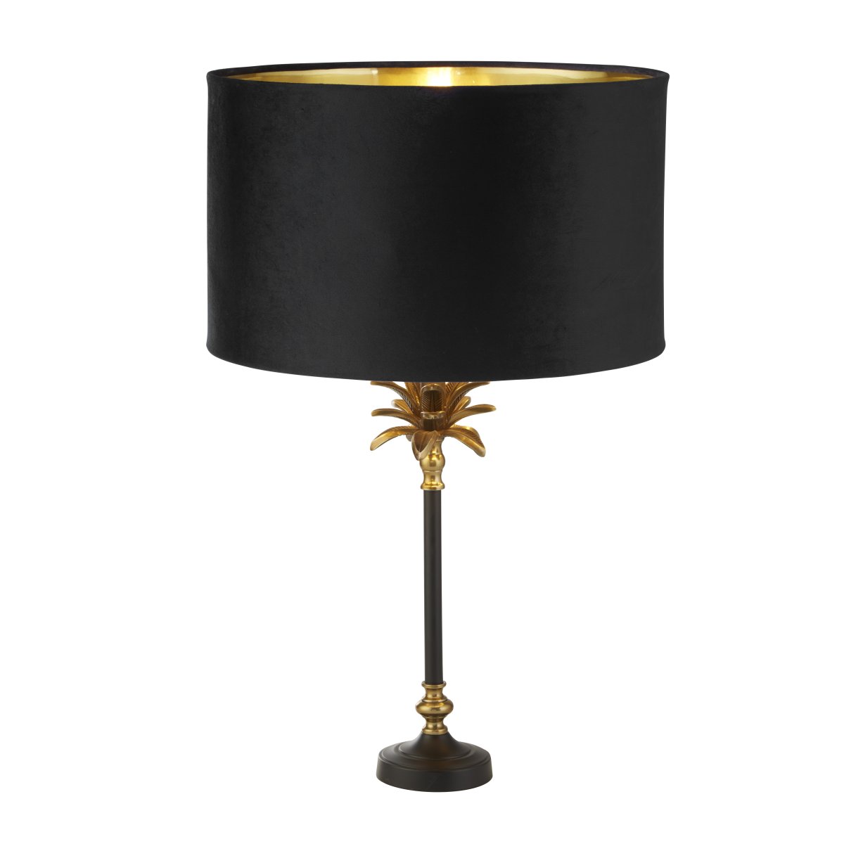 Palm 45cm Noir lampe de table De Searchlight - Cette lampe ajoute de l'élégance et de la sophistication à un salon ou à une chambre, tandis que la palette de couleurs chaudes crée un point focal enchanteur de la pièce.