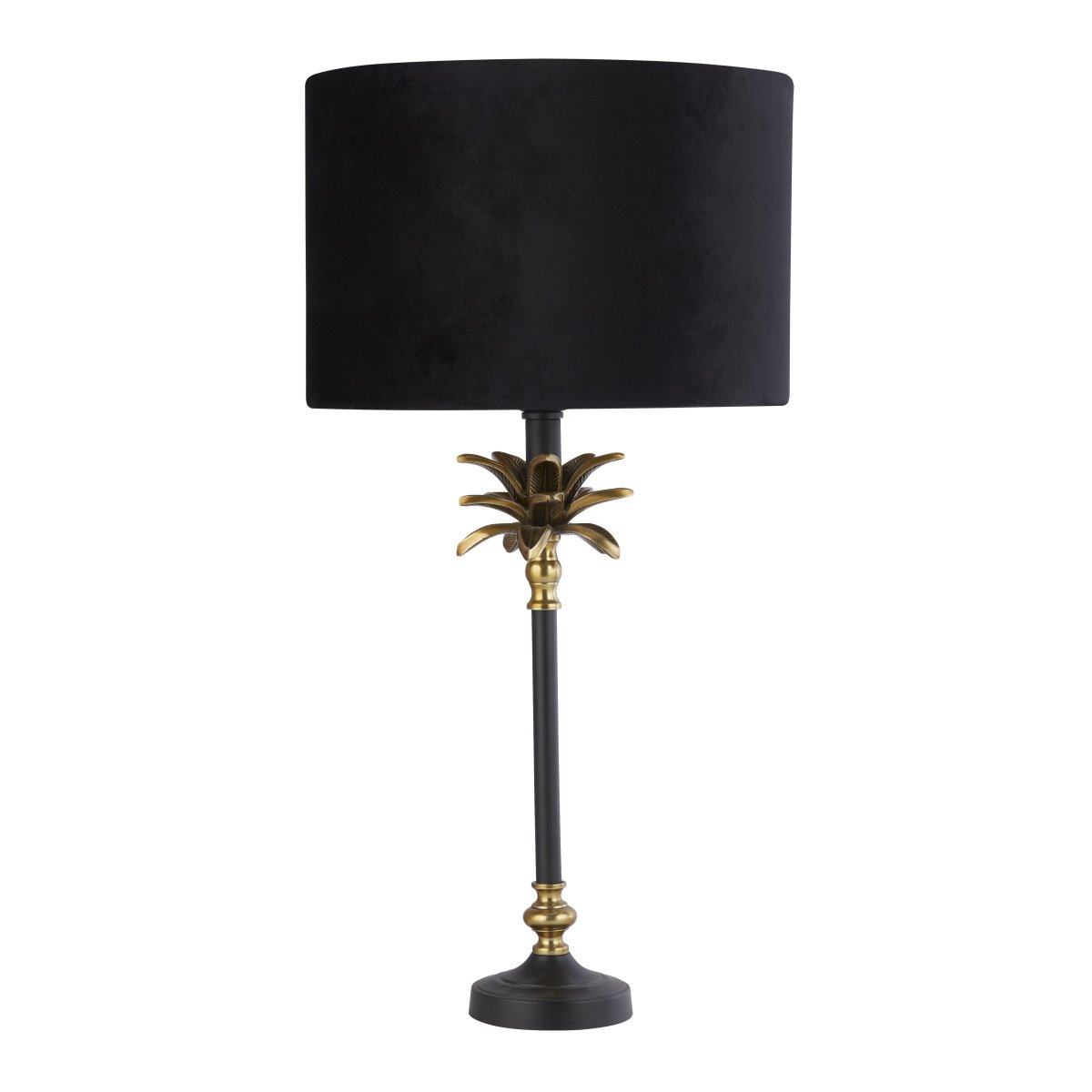 Palm 45cm Noir lampe de table De Searchlight - Cette lampe ajoute de l'élégance et de la sophistication à un salon ou à une chambre, tandis que la palette de couleurs chaudes crée un point focal enchanteur de la pièce.