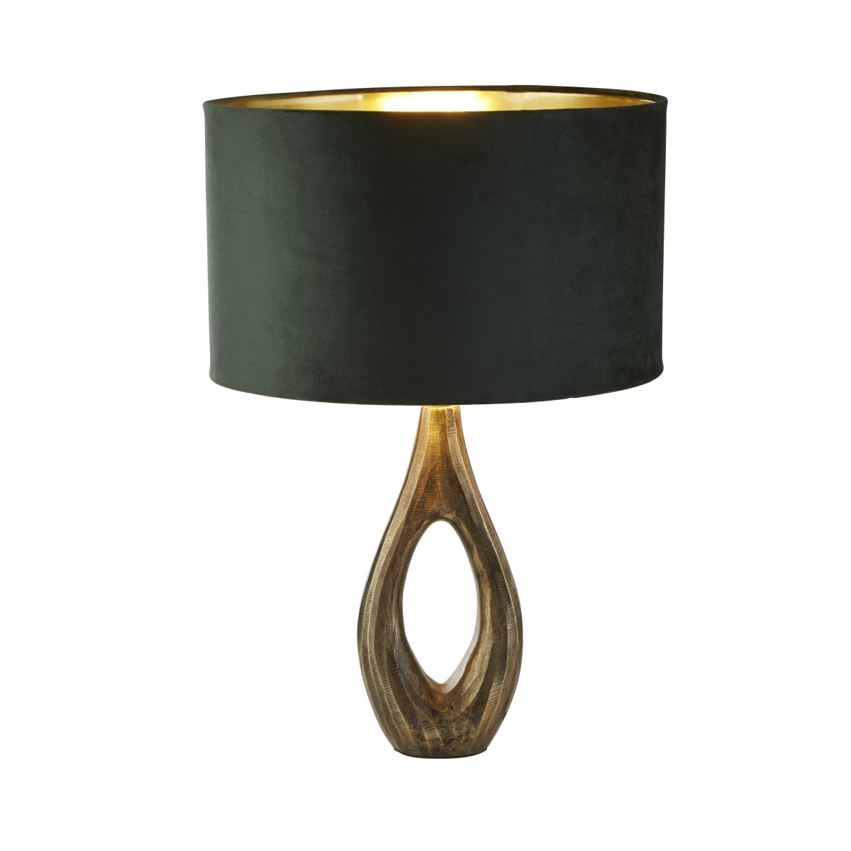 Bucklow 40cm Vert lampe de table De Searchlight - Le design sophistiqu&eacute; de la lampe transmet un sentiment de style sophistiqu&eacute; et cr&eacute;e une lumi&egrave;re chaude et douce, parfaite pour cr&eacute;er une atmosph&egrave;re accueillante dans le salon ou la chambre.