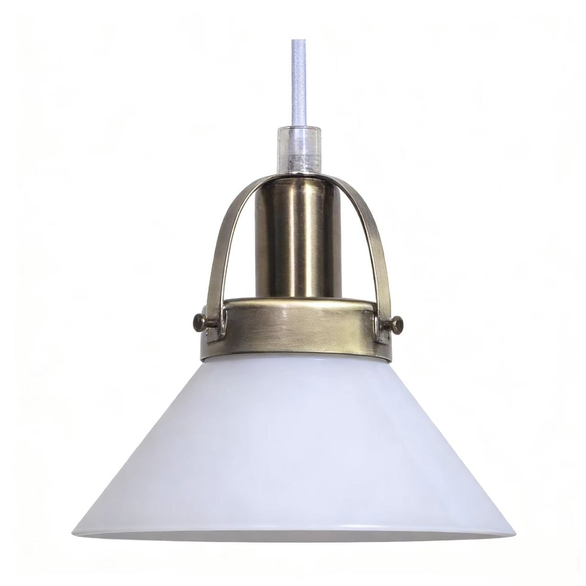  Mäster Ø15 Laiton antique/blanc lampe de fenêtre De Lampan - La lampe est fournie avec un c&acirc;ble d'alimentation blanc de 3,5 m et une prise.