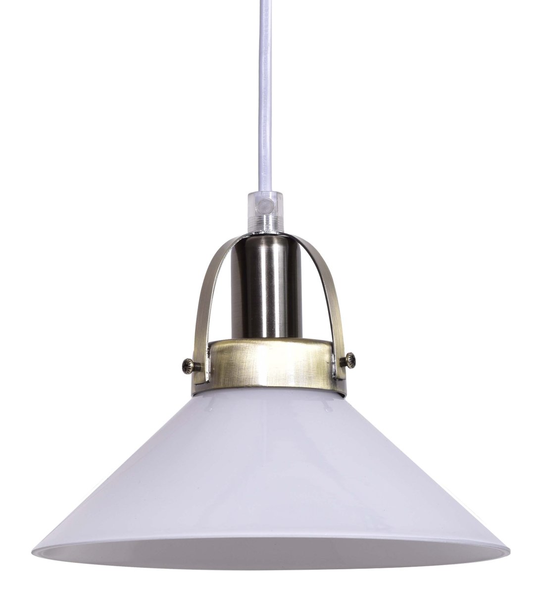 Mäster Ø20 Laiton antique/blanc lampe de fenêtre De Lampan - La lampe est fournie avec un c&acirc;ble d'alimentation blanc de 3,5 m et une prise.