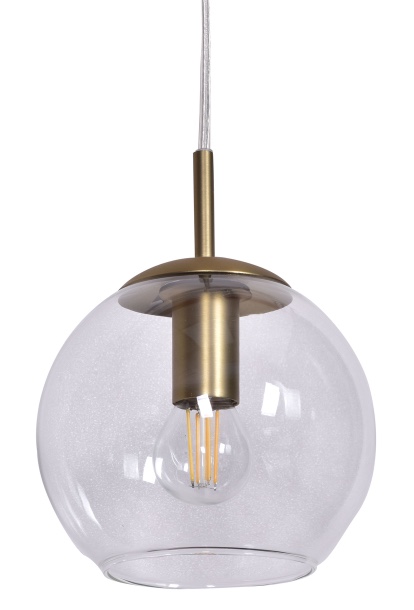 Globi Ø15 Laiton/transparent lampe de fenêtre De Nordic Lighting - La suspension Globi est une lampe &eacute;l&eacute;gante et moderne qui cr&eacute;e une ambiance chaleureuse et accueillante dans n'importe quelle pi&egrave;ce.