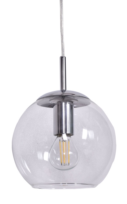 Globi Ø15 Chrome/transparent lampe de fenêtre De Nordic Lighting - La suspension Globi est une lampe &eacute;l&eacute;gante et moderne qui cr&eacute;e une ambiance chaleureuse et accueillante dans n'importe quelle pi&egrave;ce.