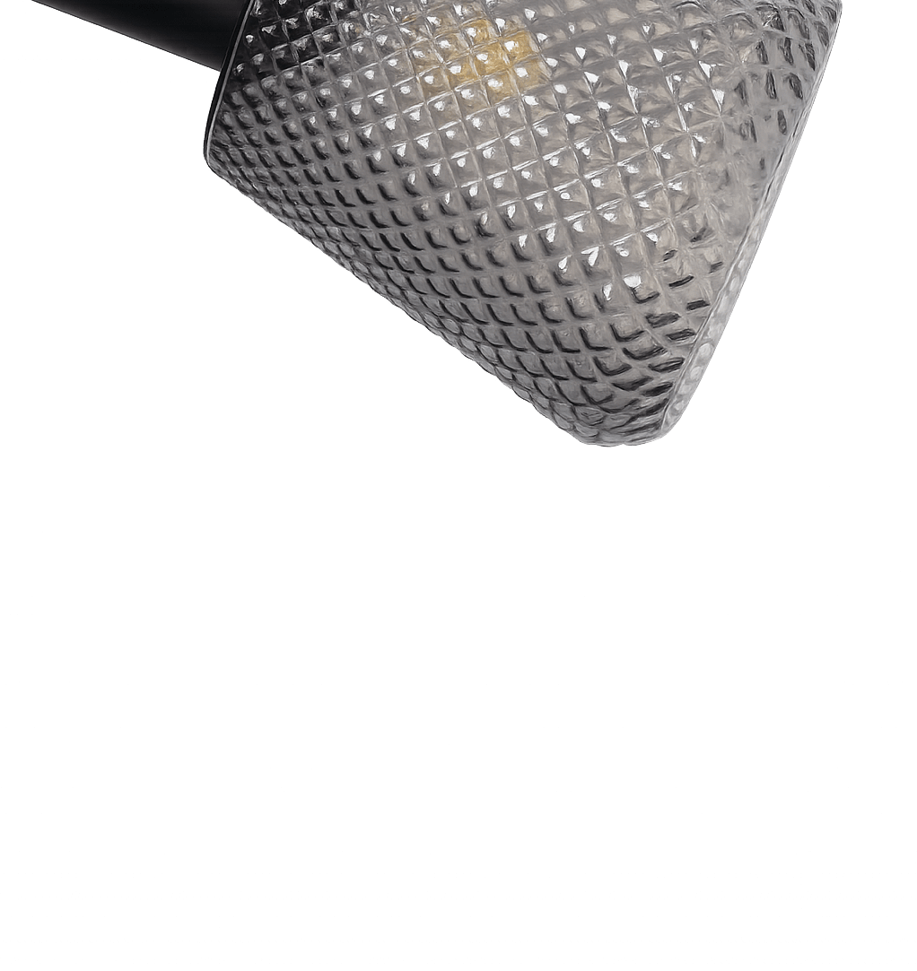 Daimon Ø15 Couleur fumée lampe de fenêtre De Lampan - La suspension et les finitions en m&eacute;tal noir lui conf&egrave;rent une &eacute;l&eacute;gance intemporelle.