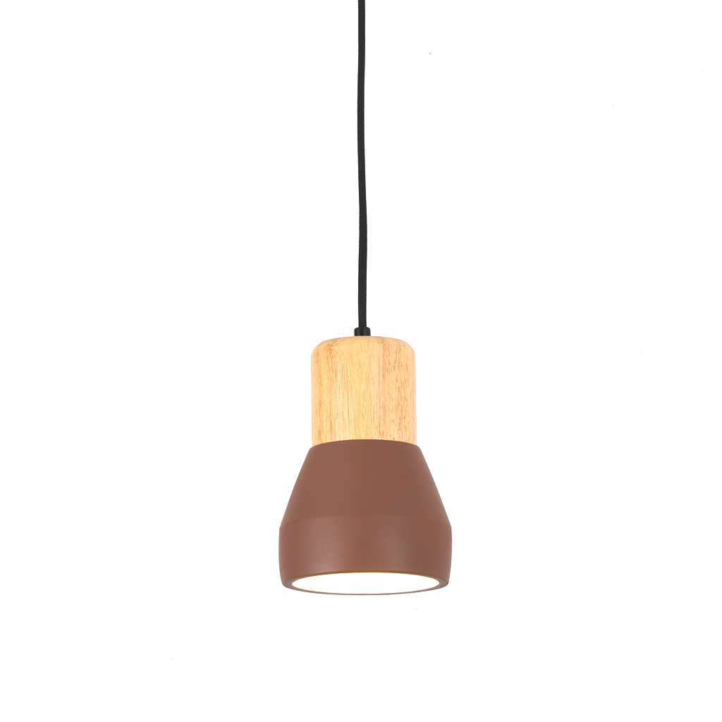 Pepe Ø13 Rouiller lampe de fenêtre De Nordic Lighting - L'alliance du bois et du b&eacute;ton lui conf&egrave;re un aspect &agrave; la fois robuste et chaleureux, tandis que sa finition rouille mate apporte une touche &agrave; la fois sobre et tendance.