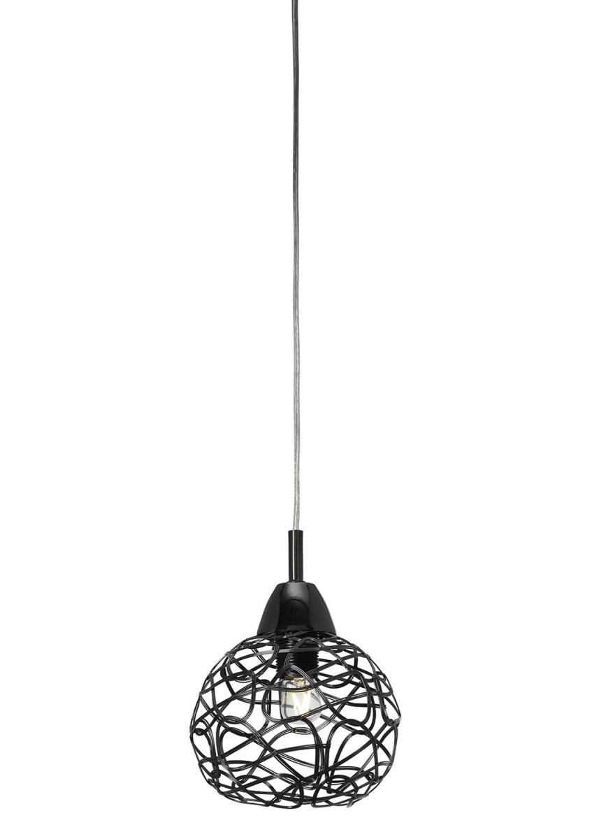 Excel Ø13 Noir lampe de fenêtre De Cottex - La lampe de fenêtre en métal Excel a un design complexe qui crée un beau jeu de lumière lorsqu'elle est allumée.