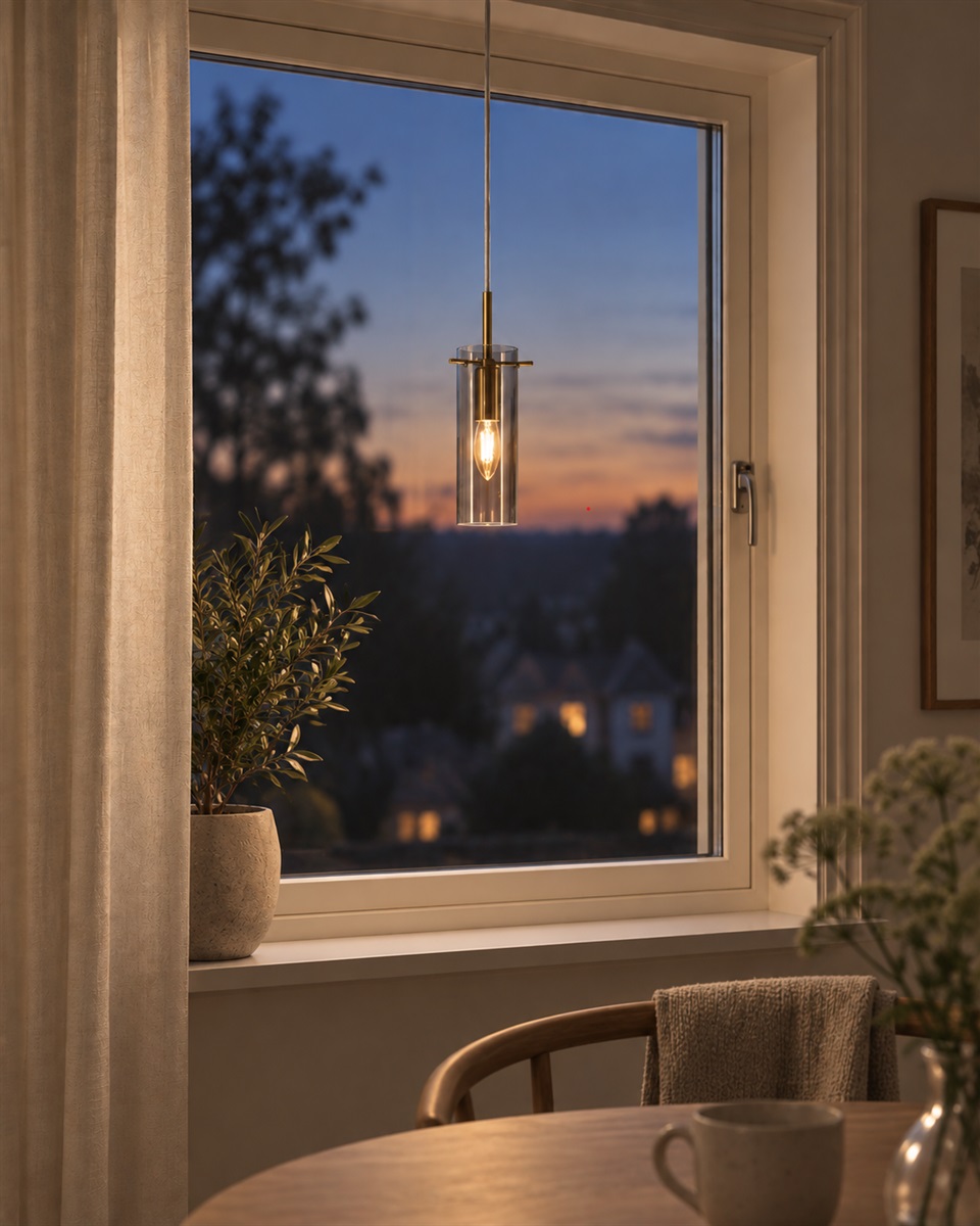 Cilinda Ø7 Cuivre/fumé lampe de fenêtre De Nordic Lighting - Cilinda est une lampe de fen&ecirc;tre intemporelle au design &eacute;l&eacute;gant.