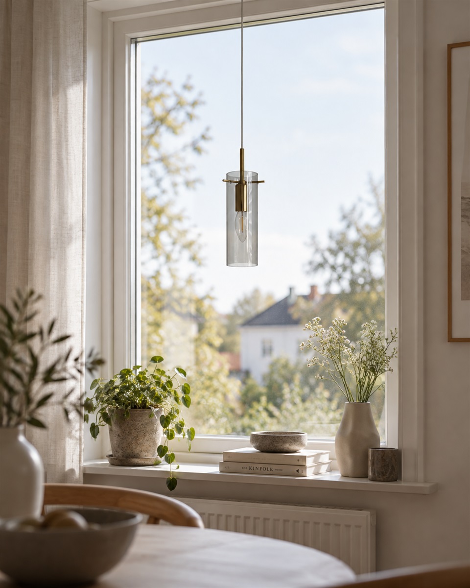 Cilinda Ø7 Cuivre/fumé lampe de fenêtre De Nordic Lighting - Cilinda est une lampe de fen&ecirc;tre intemporelle au design &eacute;l&eacute;gant.