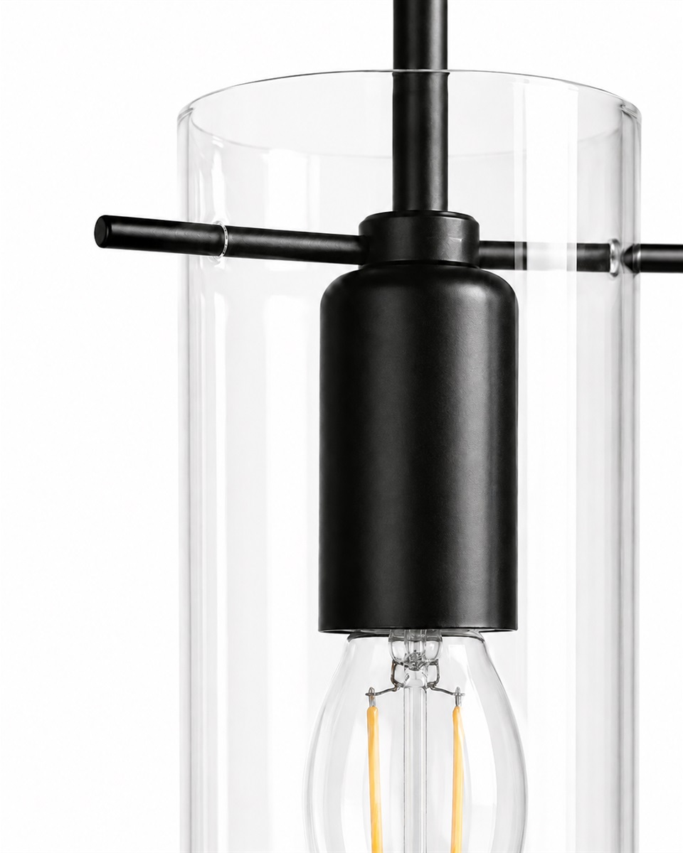 Cilinda Ø7 Noir/transparent lampe de fenêtre De Nordic Lighting - Cilinda est une lampe de fen&ecirc;tre intemporelle au design &eacute;l&eacute;gant.