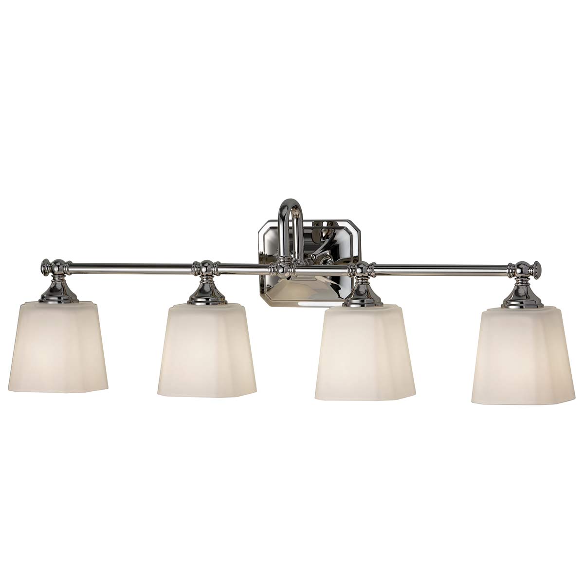 Concord 76cm Chrome lampe de salle de bain De Elstead Lighting - Il est fabriqué en acier et en verre de haute qualité et présente une finition chromée élégante qui lui donne une sensation de luxe.
