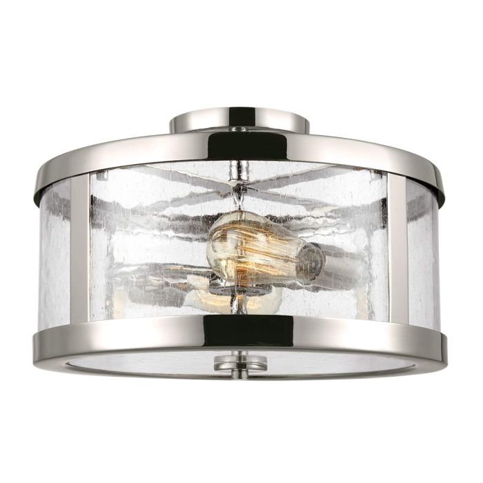 Harrow Ø38 nickel poli plafonnier De Elstead Lighting - Harrow est le choix id&eacute;al pour les couloirs, les cuisines ou les chambres &agrave; coucher si vous recherchez un plafonnier &agrave; la fois &eacute;l&eacute;gant et fonctionnel.