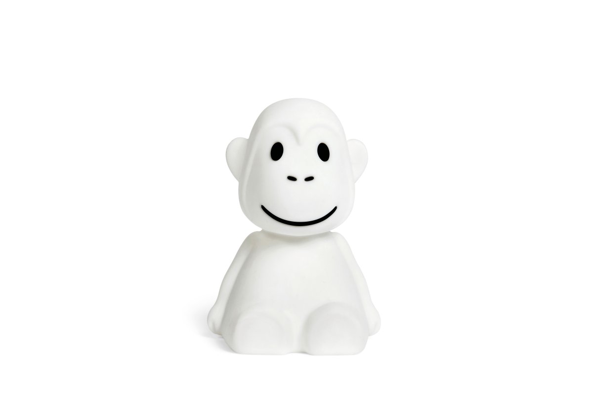 Monkey First Light Blanc lampe pour enfant De Mr Maria - La lampe First Light Monkey allie style, fonctionnalit&eacute; et s&eacute;curit&eacute;, ce qui en fait le choix parfait pour les parents &agrave; la recherche d'une veilleuse fiable et mignonne pour leurs enfants.