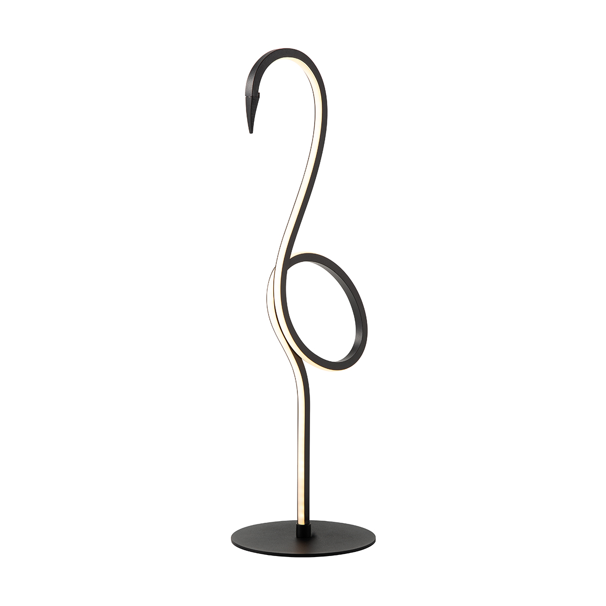 Flamingo 50cm Noir lampe de table De Elstead Lighting - Flamingo &auml;r en konstn&auml;rlig och elegant bordslampa som kombinerar modern design med skulptural estetik.