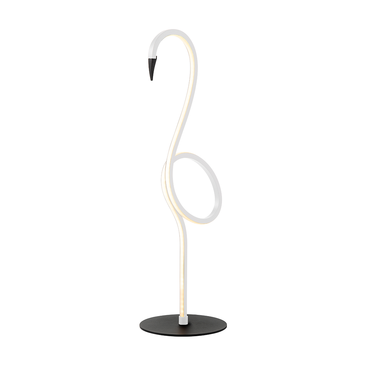 Flamingo 50cm Blanc lampe de table De Elstead Lighting - Flamingo &auml;r en konstn&auml;rlig och elegant bordslampa som kombinerar modern design med skulptural estetik.