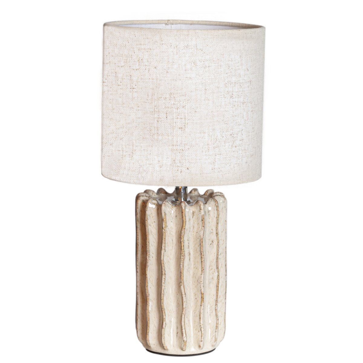Flint 33cm Beige lampe de table De Cottex - Flint trouvera sa place sur un bureau, une table d'appoint ou pr&egrave;s d'une fen&ecirc;tre, et deviendra un &eacute;l&eacute;ment de d&eacute;coration tendance dans n'importe quelle pi&egrave;ce.