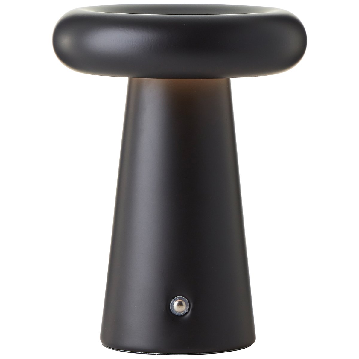 Muffin 18cm Noir portable De Brilliant - Muffin est une lampe de table portable d&eacute;corative en m&eacute;tal noir mat.