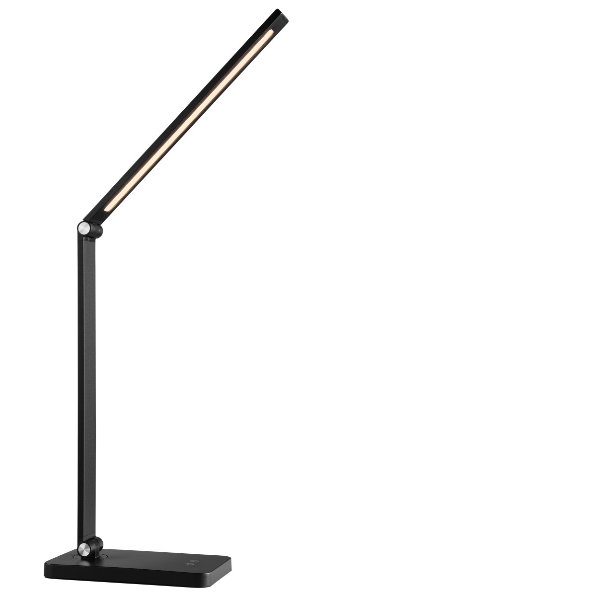 Lomina 38cm Noir lampe de bureau De Brilliant - Lomina est une lampe de bureau élégante et pratique, fabriquée en métal noir et en plastique.