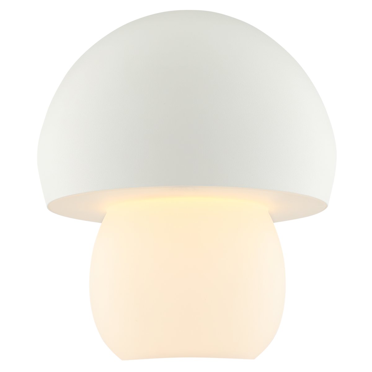 Dupis 24cm Blanc portable De Brilliant - Son design inspiré du champignon en fait un élément décoratif dans tous les intérieurs, de la chambre au salon, en passant par la cuisine et la terrasse.