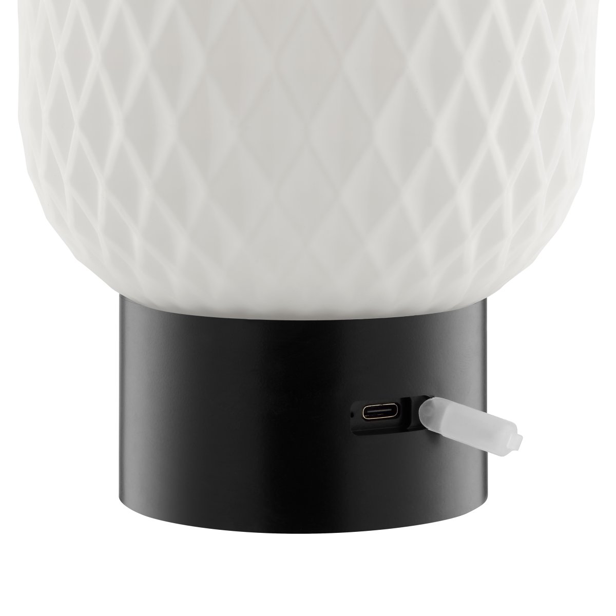 Sarastro 20cm Noir portable De Brilliant - Sarastro est une lampe portable et rechargeable en verre et plastique, au style moderne et élégant.
