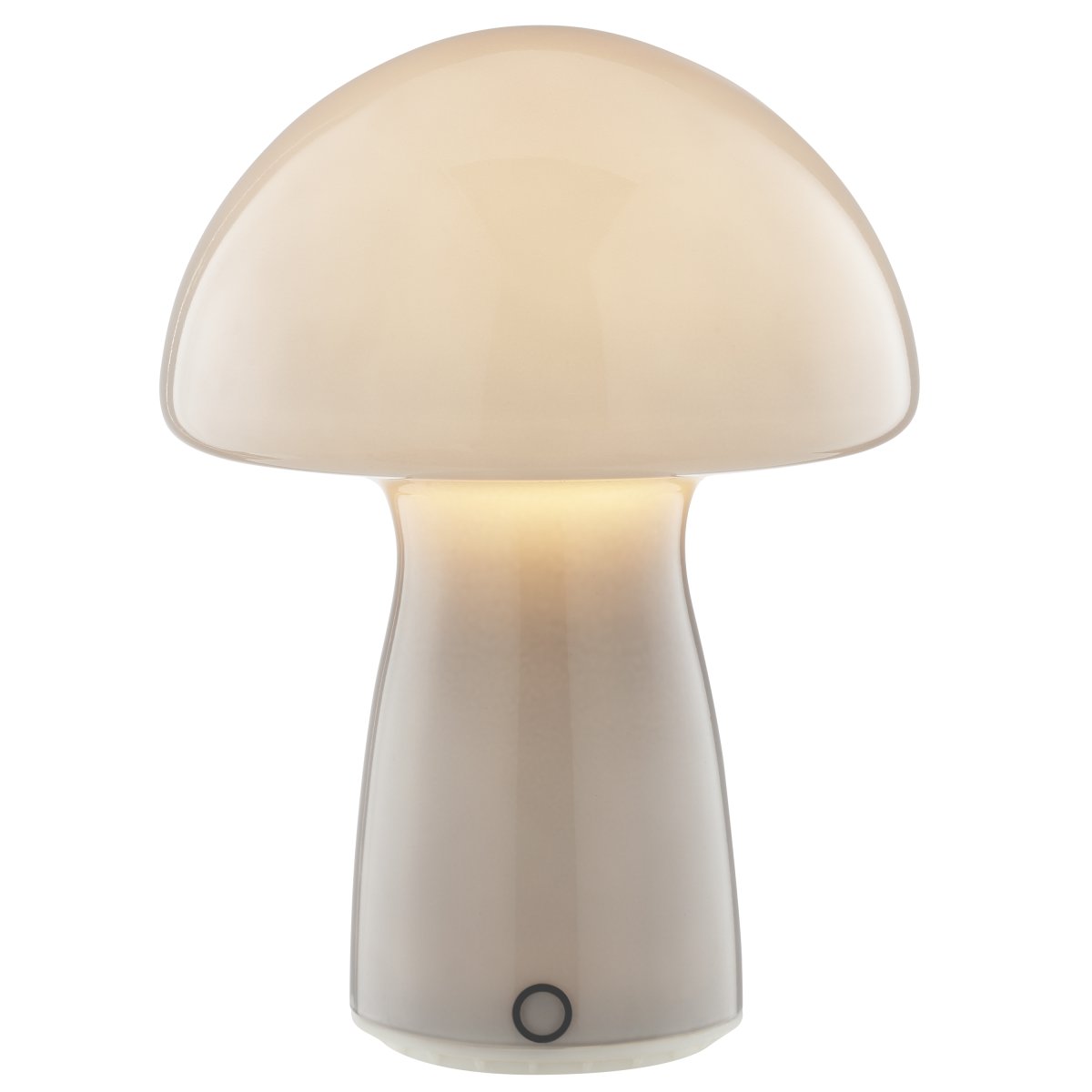 Erik 22cm Gris portable De Brilliant - Erik est une lampe de table portable et rechargeable au design charmant en verre gris rappelant un petit champignon.