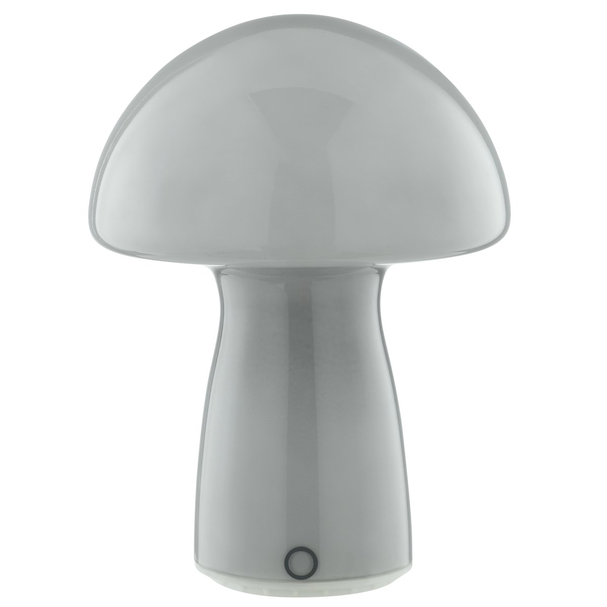 Erik 22cm Gris portable De Brilliant - Erik est une lampe de table portable et rechargeable au design charmant en verre gris rappelant un petit champignon.