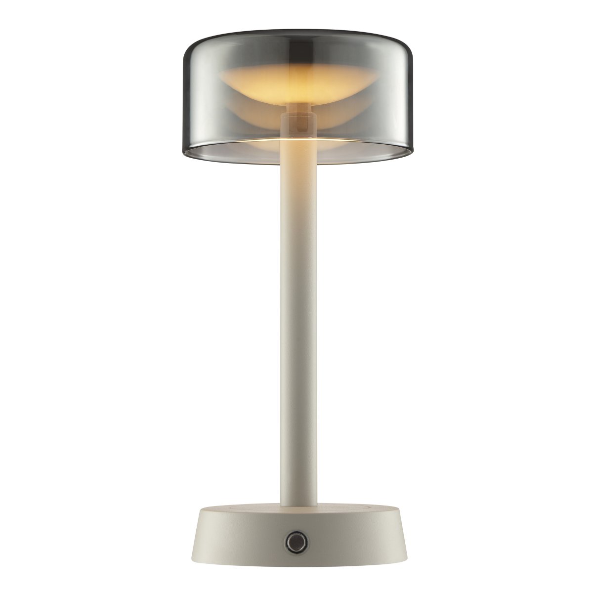 Razor 26cm Beige portable De Brilliant - Razor est une lampe de table portable moderne et élégante, au charme exclusif grâce à l'association du métal beige et du verre fumé.